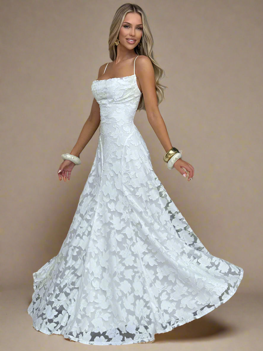 Spaghetti Strap Backless Sexy Maxi Dress Women Gown Fashion Off-Shoulder Sleeveless Lace-Up Evening Club Party Dress